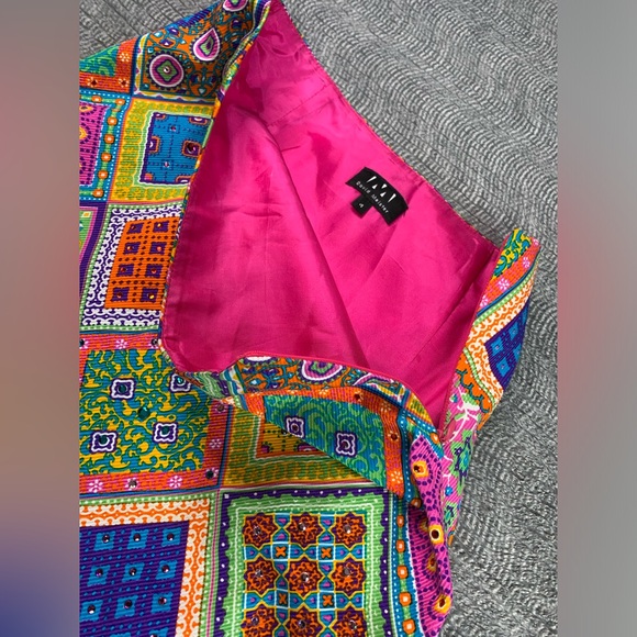 David Meister Women’s Colorful Lined Designer Skirt Size 4 EUC - Picture 9 of 14